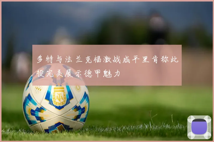多特与法兰克福激战成平里肯称此役完美展示德甲魅力